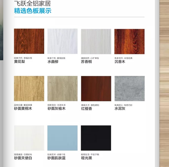 岳阳全铝家居加盟品牌，益阳铝合金家具加盟实力大厂11个颜色