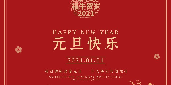 2021元旦快乐，牛气冲天